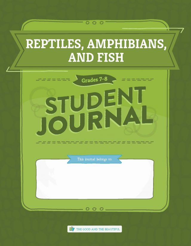 Cover Reptiles, Amphibians, and Fish Grades 7-8 Student Journal