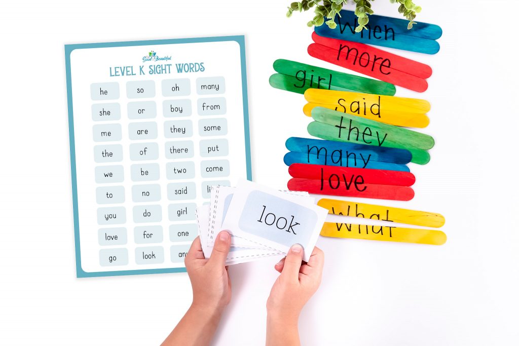 Kindergarten sight word games