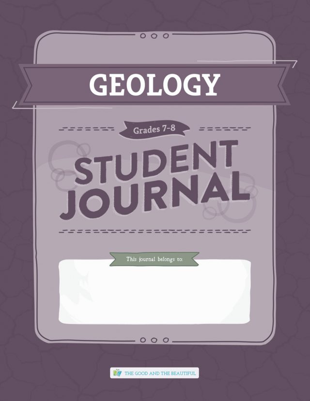 Front Cover Geology Student Journal Grades 7-8