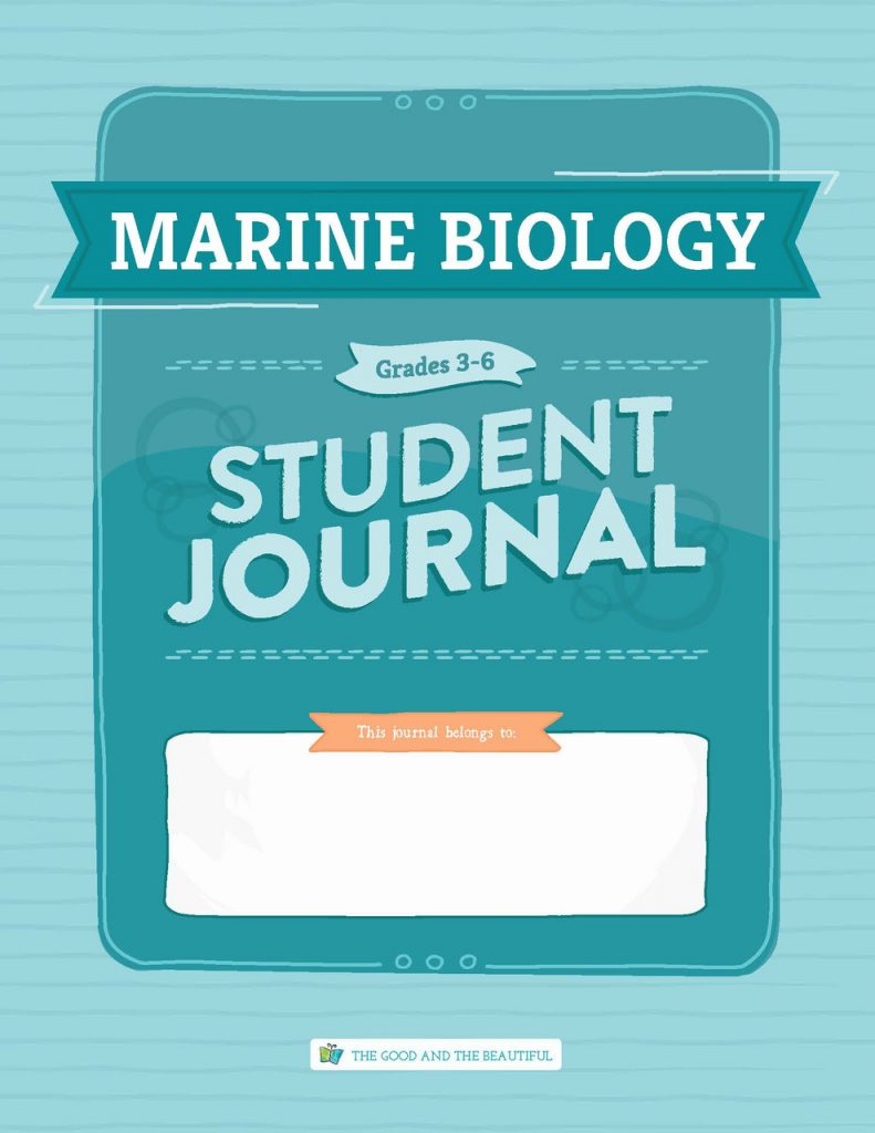 Front Cover Marine Biology Student Journal Grades 3-6