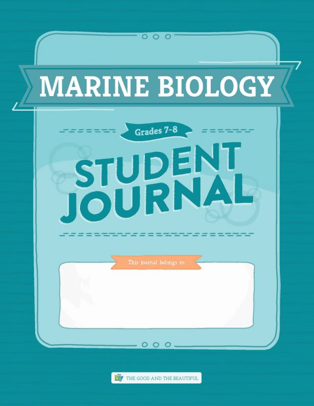 Front Cover Marine Biology Student Journal Grades 7-8