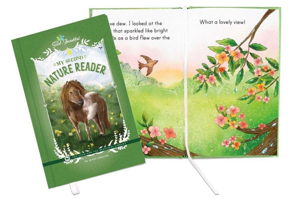 Front Cover and spread My Second Nature Reader by Jenny Phillips