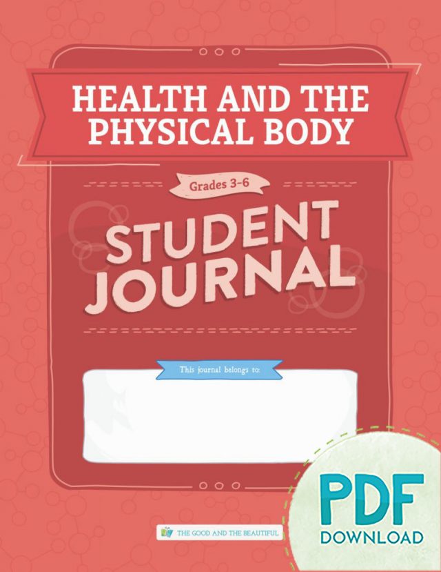 Homeschool Health and the Physical Body Student Journal Grades 3 to 6 PDF Download Cover