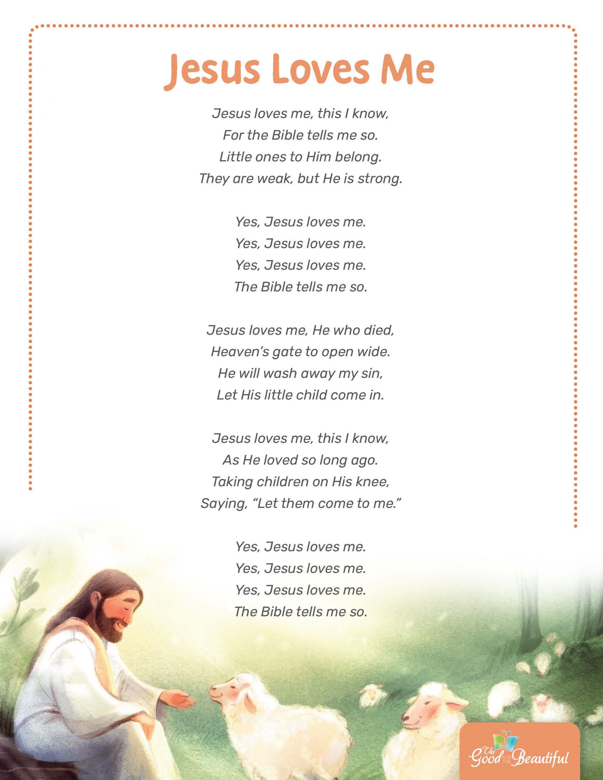 Nursery Rhyme Songs: Jesus Loves Me - The Good and the Beautiful