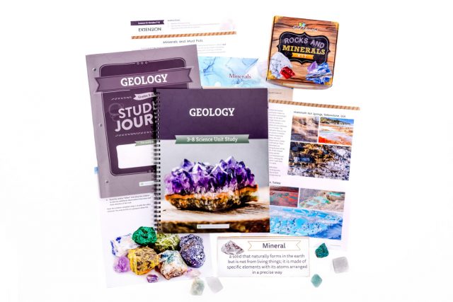 Front Cover and Spread of Geology Grades 3-8 Science Unit