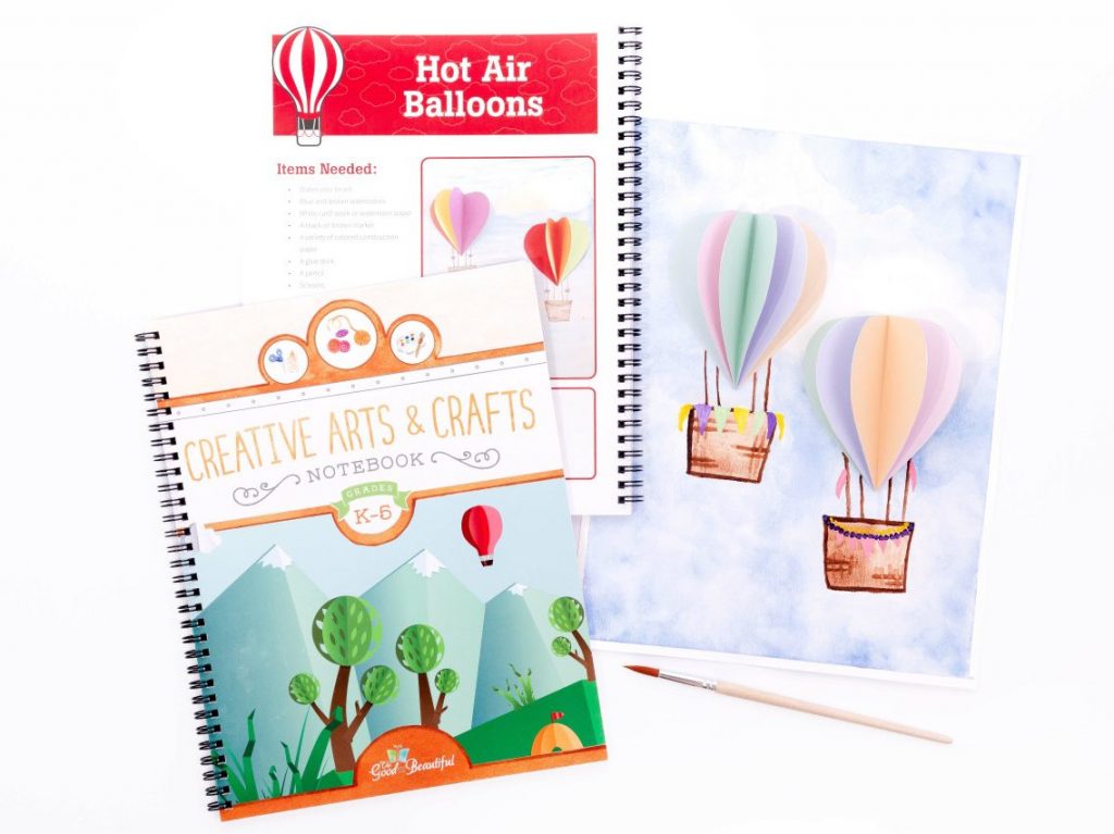 Creative Arts and Crafts Notebook showing Hot Air Balloons Crafts