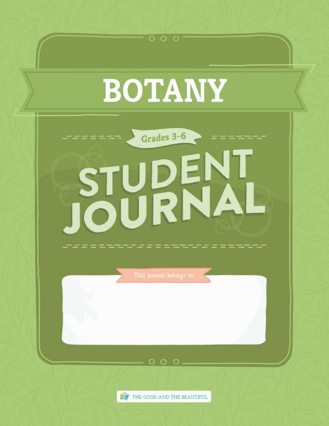 Front Cover Botany Science Student Journal Grades 3-6
