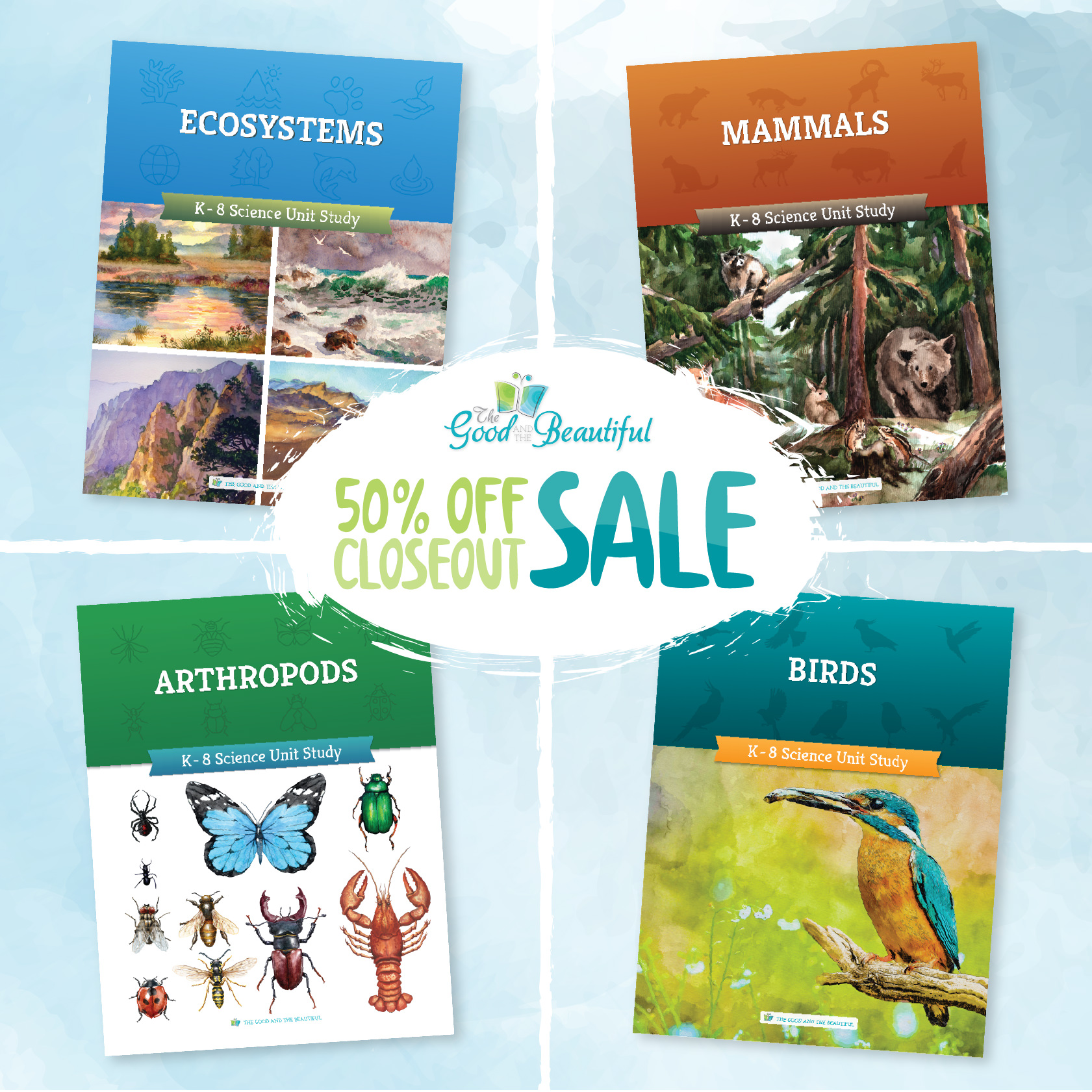 50% off Closeout Sale on Ecosystems, Mammals, Arthropods, and Birds Science Units x i ARTHROPODS 