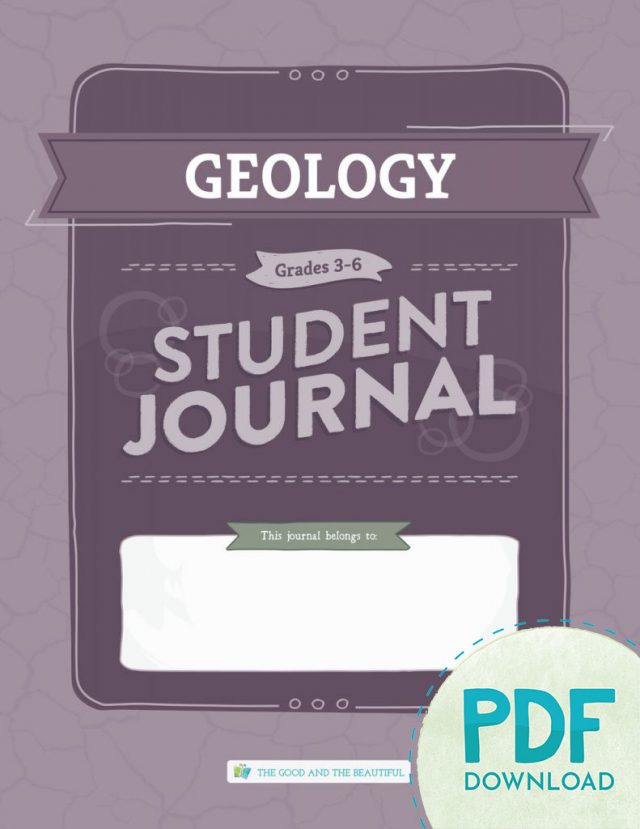 Homeschool Geology Student Journal Grades 3 to 6 PDF Download