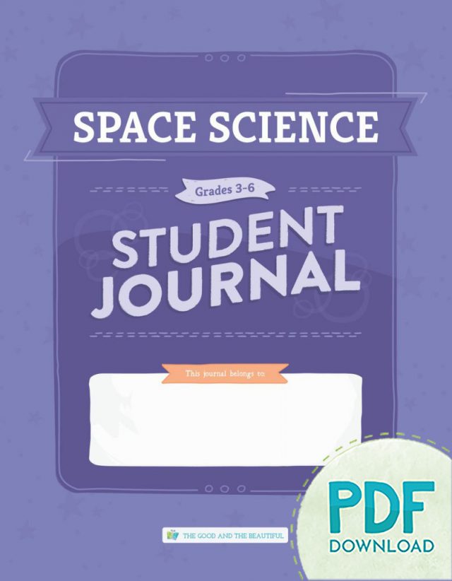 Homeschool Space Science Student Journal for Grades 3 to 6 PDF Download Cover