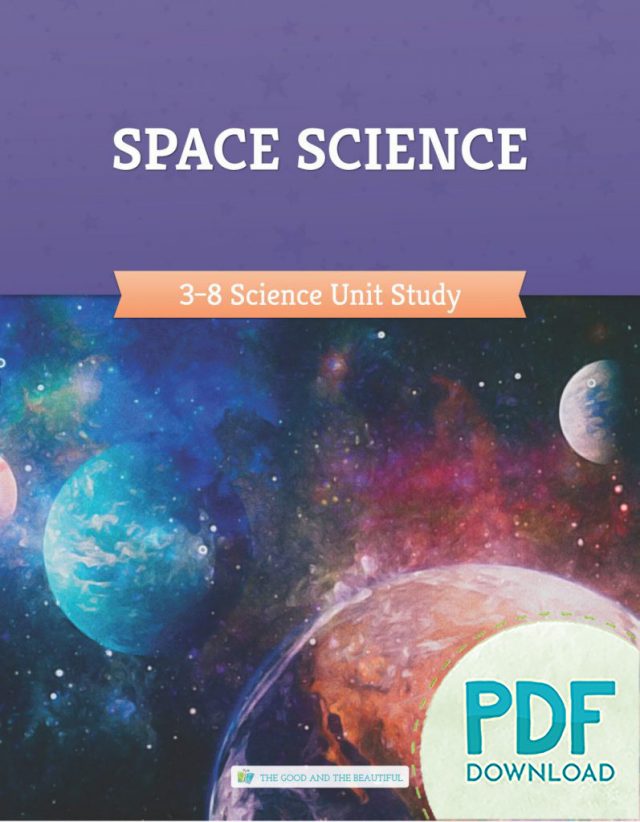 Homeschool Space Science Unit Study for Grades 3 to 8 PDF Download Cover