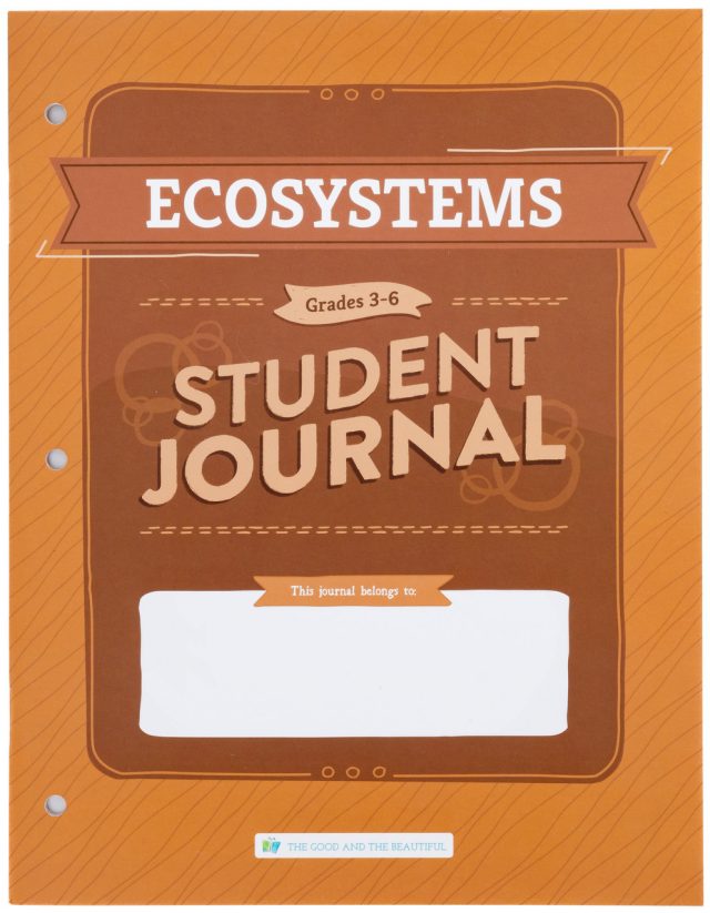 Homeschool Ecosystems Science Unit Student Journal Cover for Grades 3 to 6