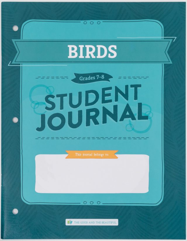 Homeschool Birds Science Unit Student Journal for Grades 7 to 8 Cover