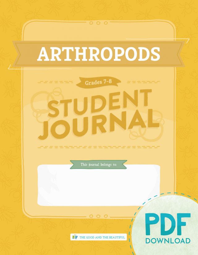 Homeschool Arthropods Science Unit Student Journals for Grades 7 to 8 PDF Download