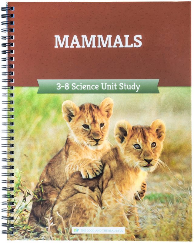 Front Cover Mammals Student Journal Grades 3-8 with coil binding