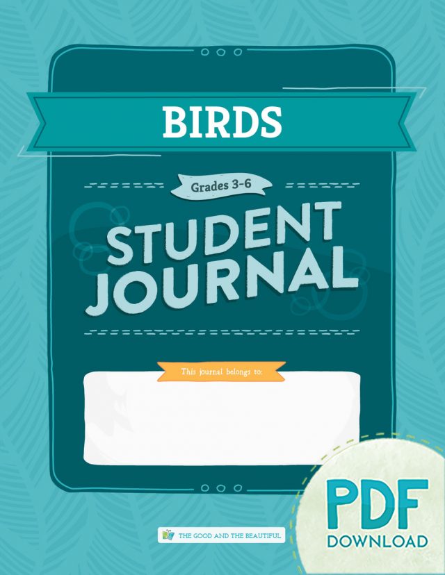 Birds 3-6 Student Journal cover PDF