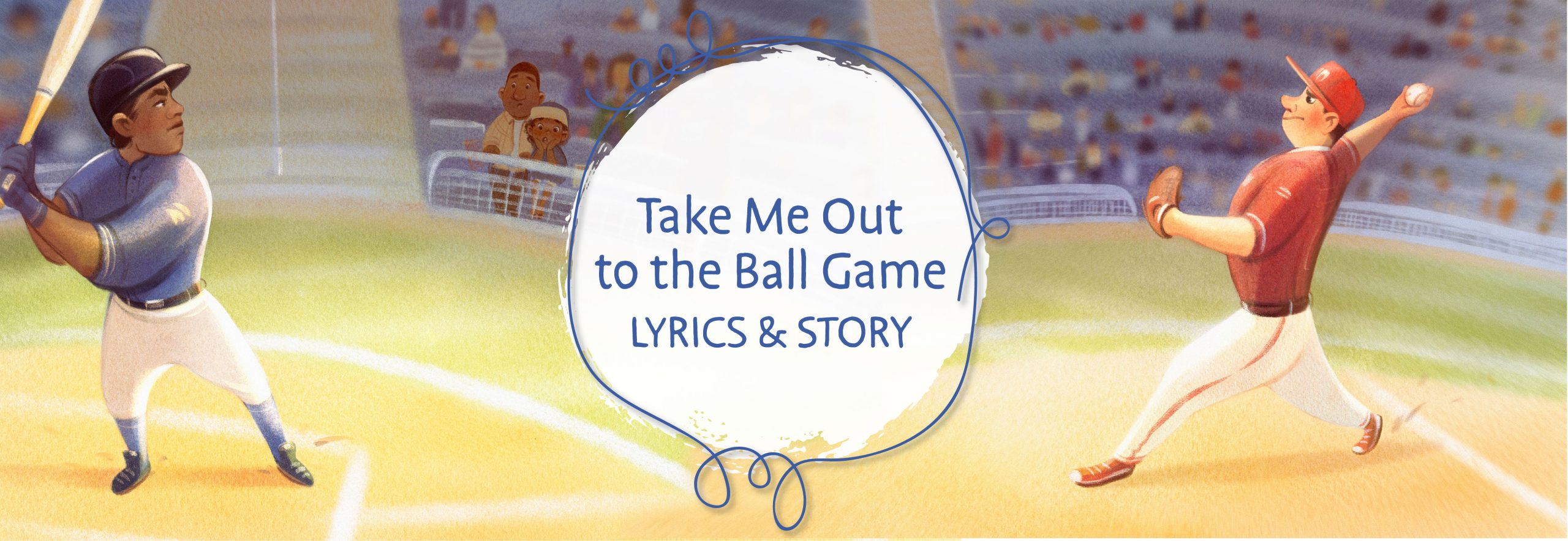 TAKE ME OUT To The BALL GAME Lyrics Words text Baseball 7th inning Sing  along song 