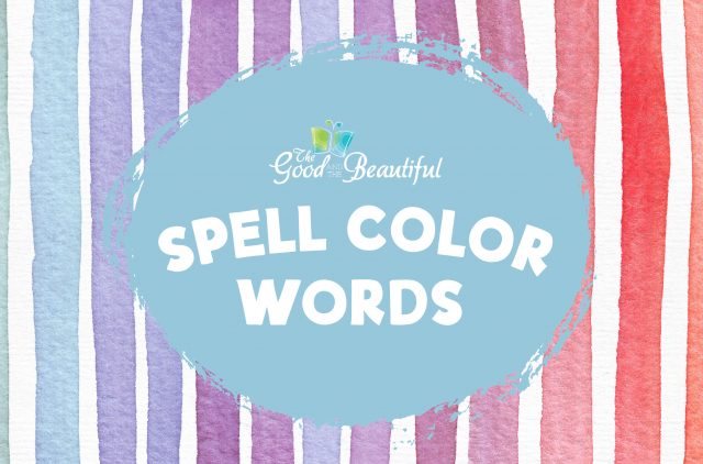 Spell Color Words blog graphic banner