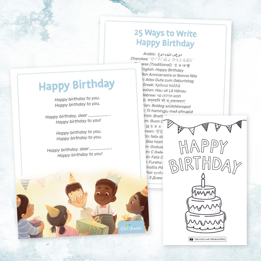 Free Happy Birthday PDF including birthday card