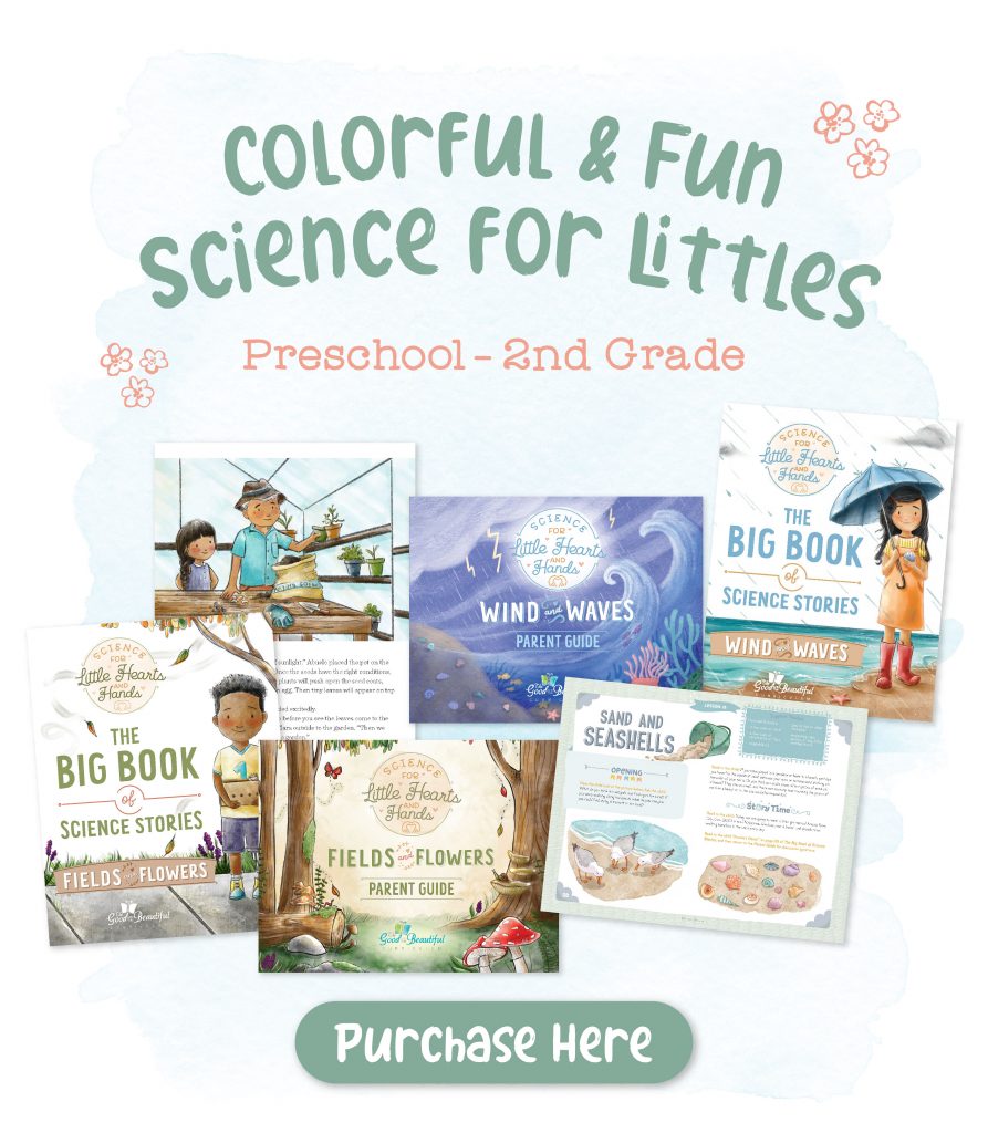 Colorful & Fun Science for Littles Fields and Flowers & Wind and Waves Preschool–2nd Grade Purchase Here Graphic