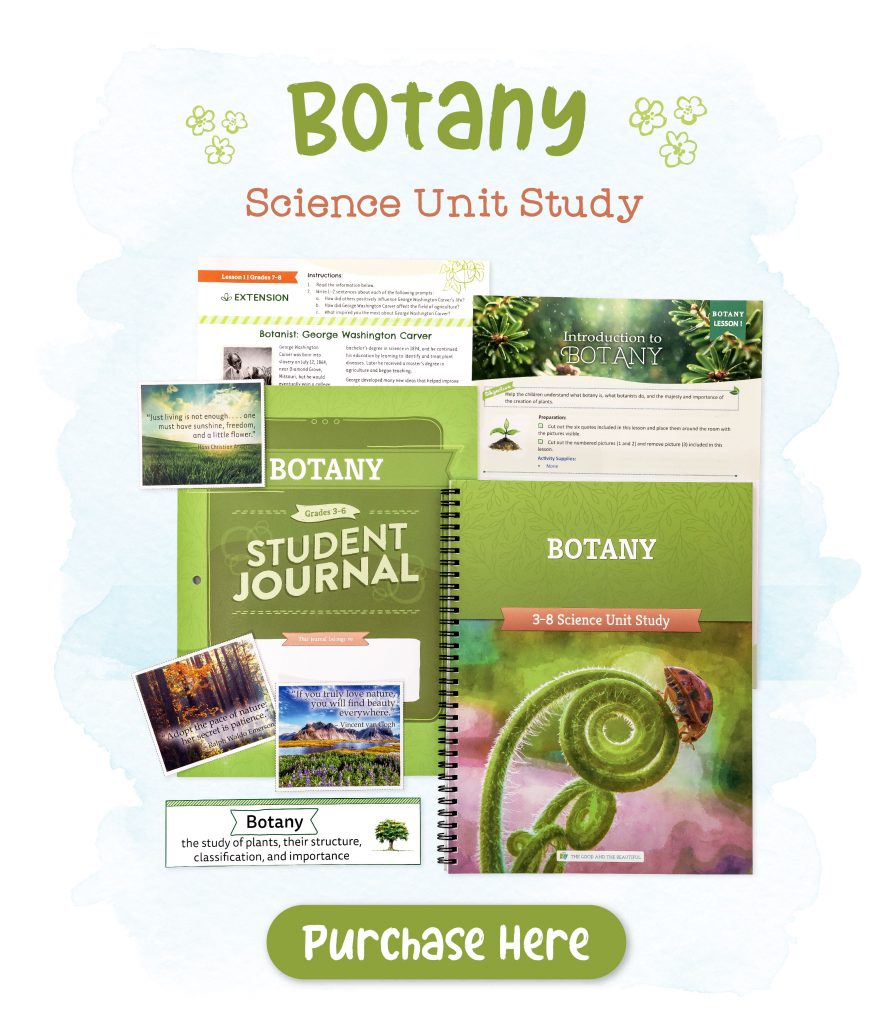 Botany Science Unit Study Purchase Here Graphic