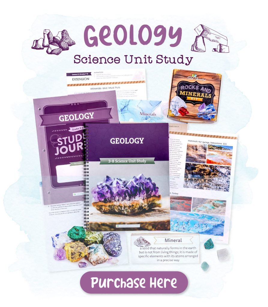 Geology Science Unit Study Purchase Here Graphic