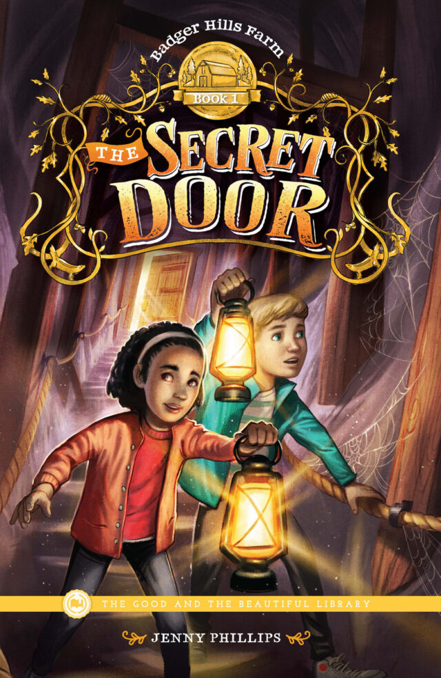 Cover of 'The Secret Door', Book 1 in Badger Hills Farm series by Jenny Phillips
