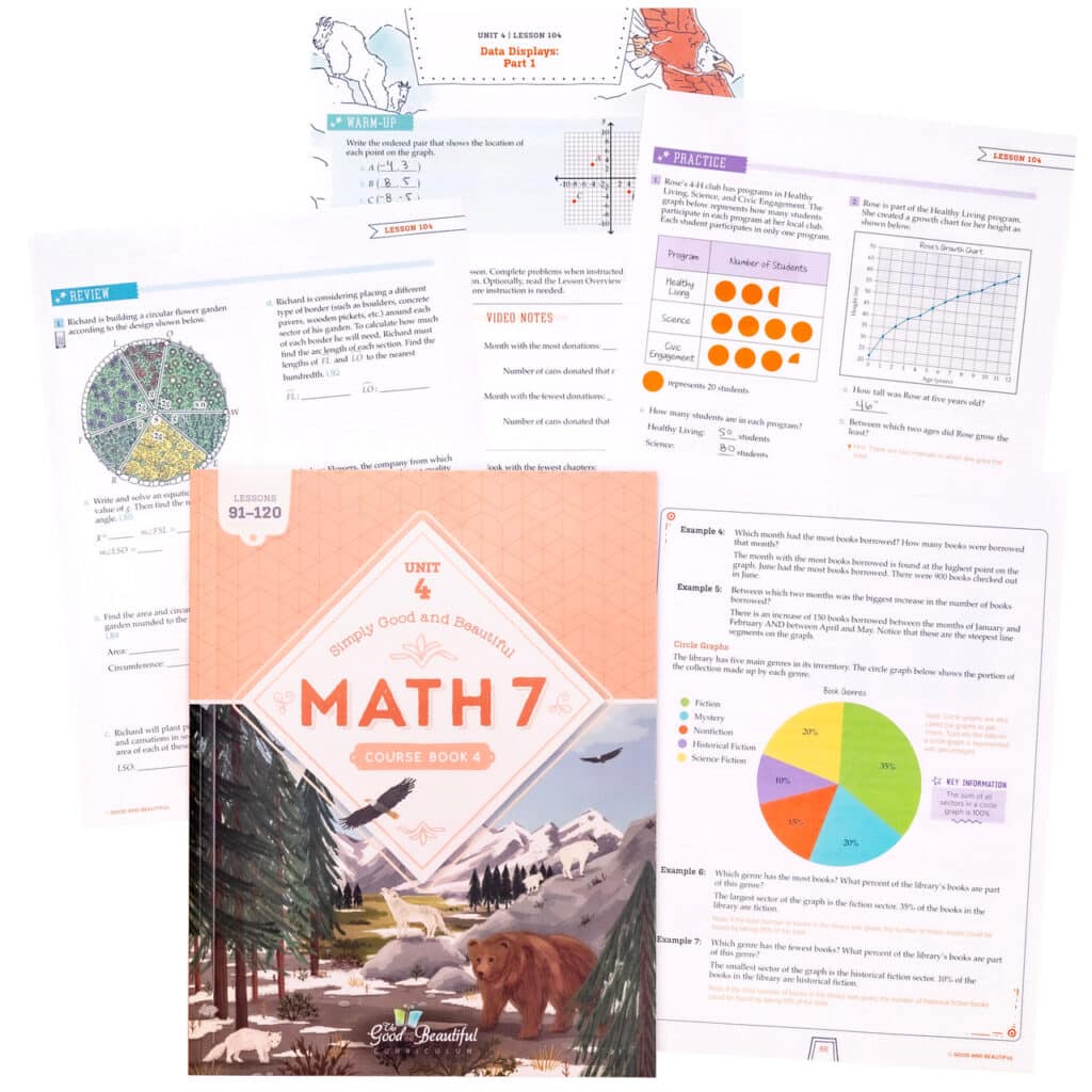 Homeschool Math Unit 4 for Grade 7 by The Good and the Beautiful