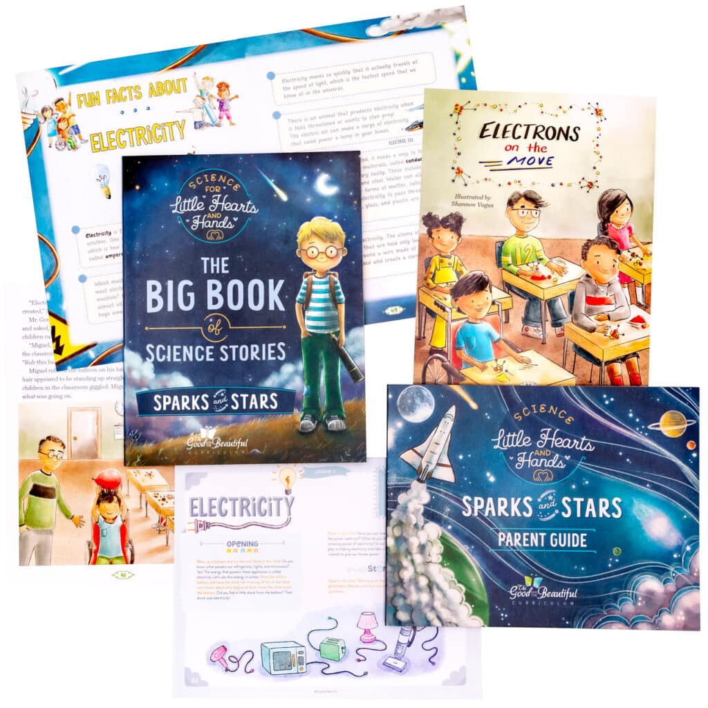 Homeschool Science Unit Sparks and Stars Course Book and Parent Guide