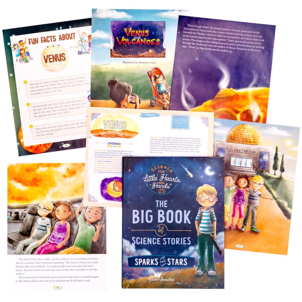Homeschool Science Unit Sparks and Stars Lesson Pages for Preschool to Grade 2 from The Good and the Beautiful