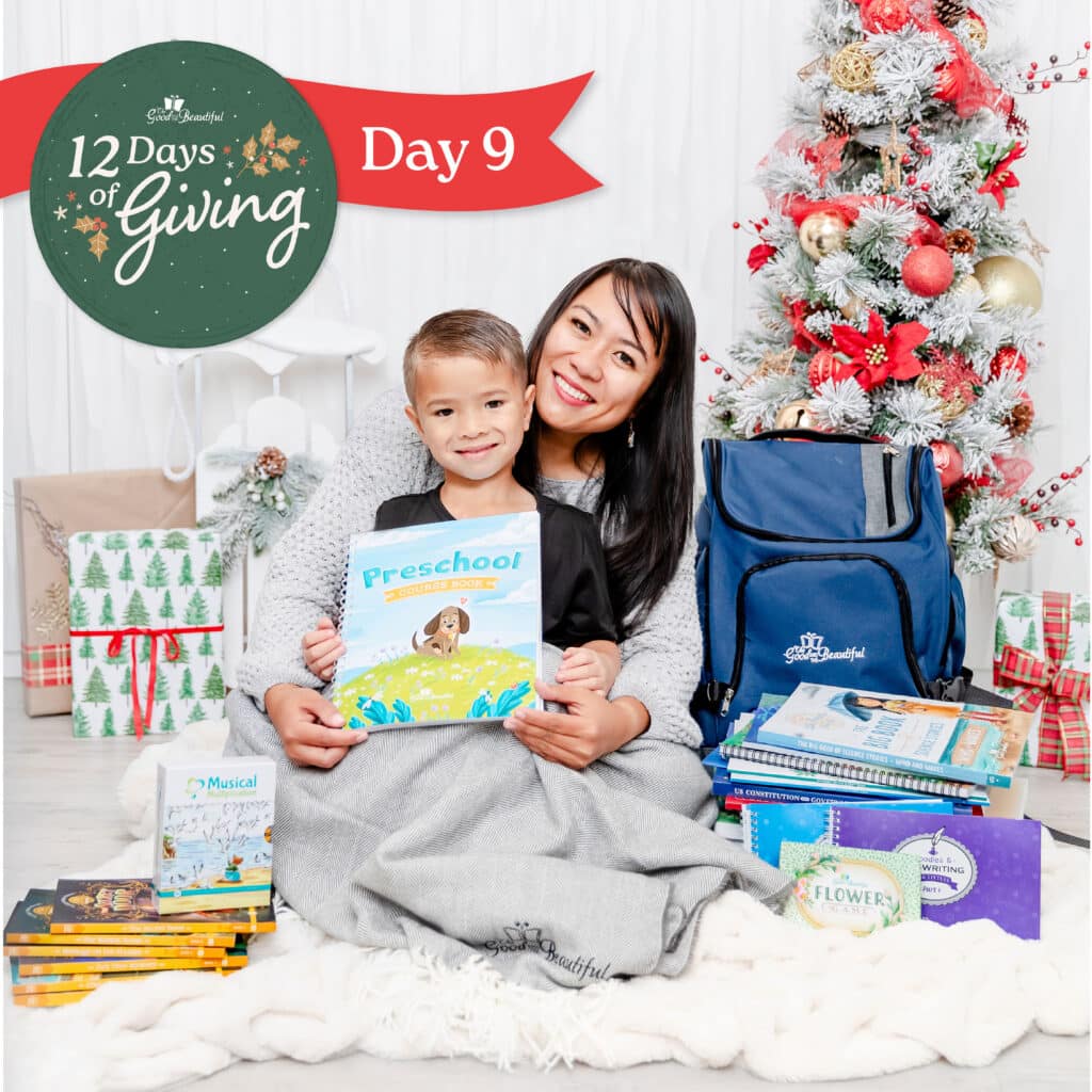 Day 9 of The Good and the Beautiful 12 Days of Giving Winner Receives Language Arts Course of Choice and All Previous Gifts from This Giveaway