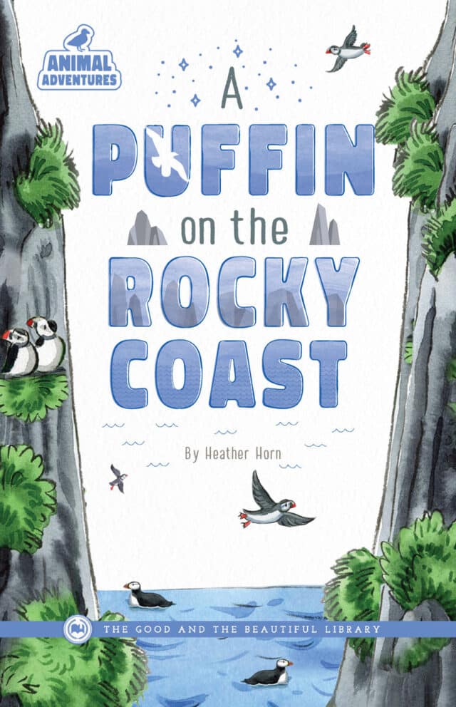 A Puffin on the Rocky Coast by Heather Horn