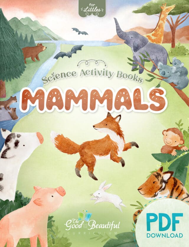 Homeschool Mammals Science Activity Book for Preschool to Grade 2 from The Good and the Beautiful